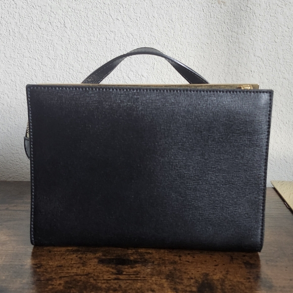 Fendi Black Saffiano Leather Small Studded Monster Demi Jour Shoulder Bag - Picture 5 of 16